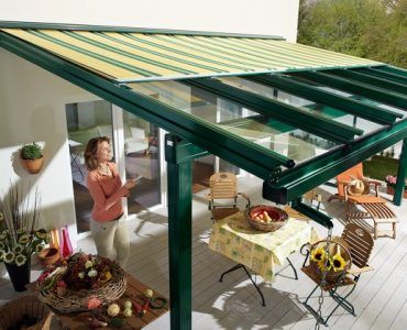 Murano Integrale – Dach szklany ze zintegrowaną markizą